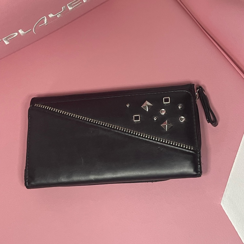 Walmart Black wallet with studs
